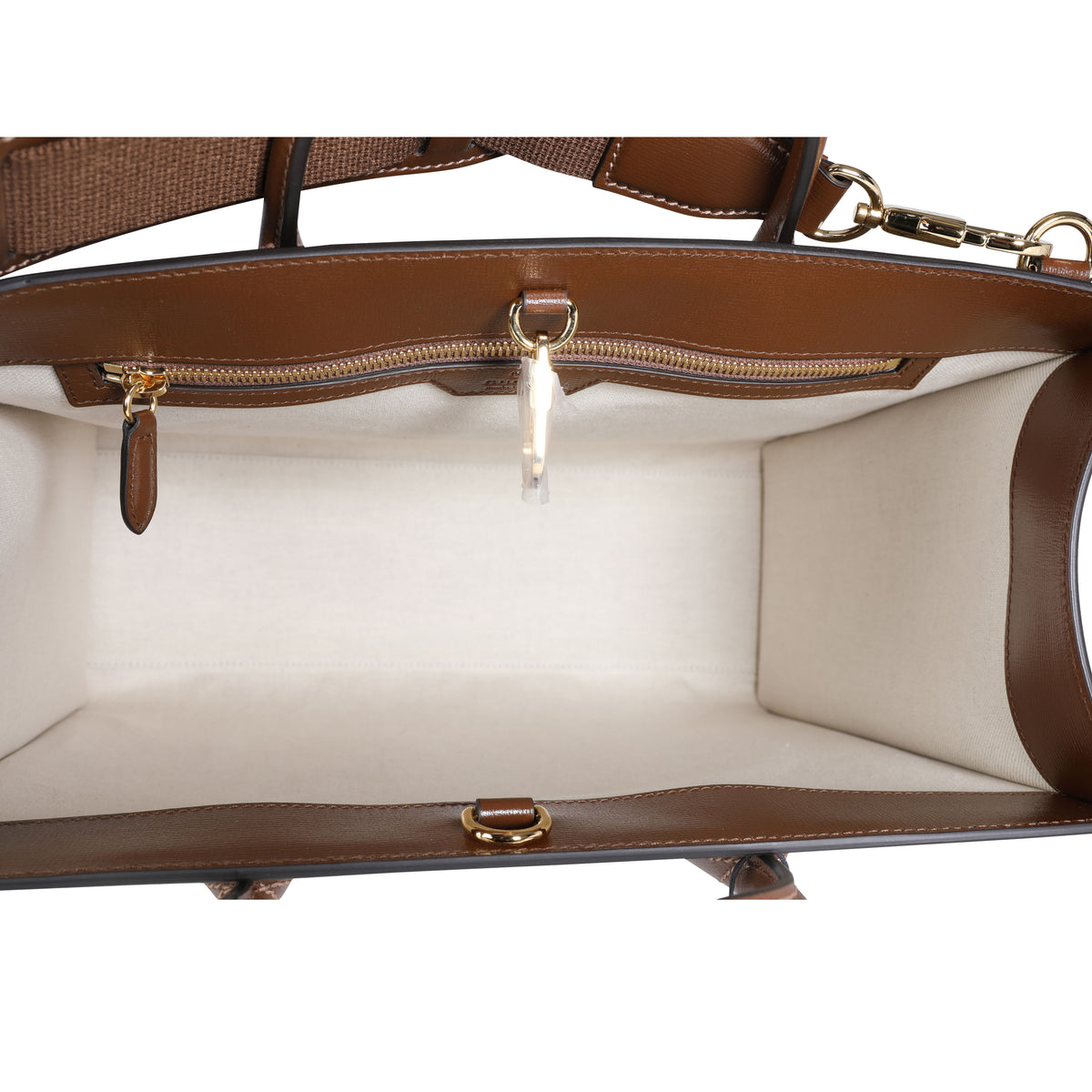 Gucci Beige GG Supreme Canvas Brown Leather Medium Interlocking G Tote, myGemma, CA