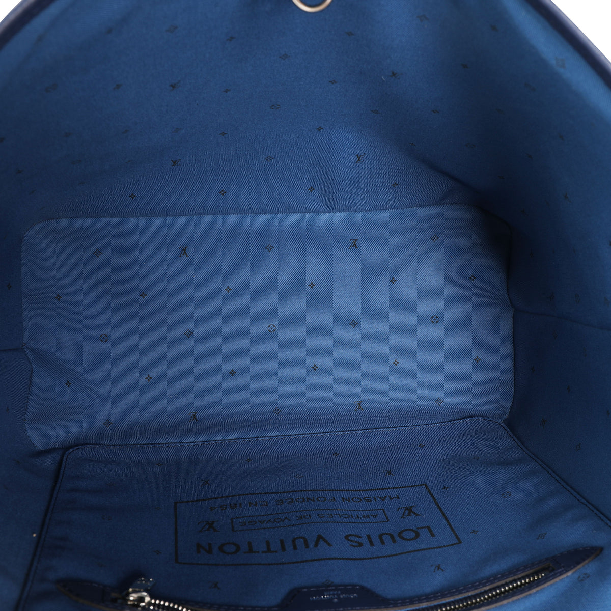 Louis Vuitton Navy Calfskin & Blue Monogram Canvas Speedy  MM, myGemma, HK