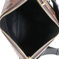 Louis Vuitton Damier Ebene & Black Leather Odeon PM