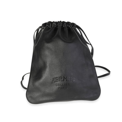 Hermès Black Cheri Calfskin Bridado Backpack PHW