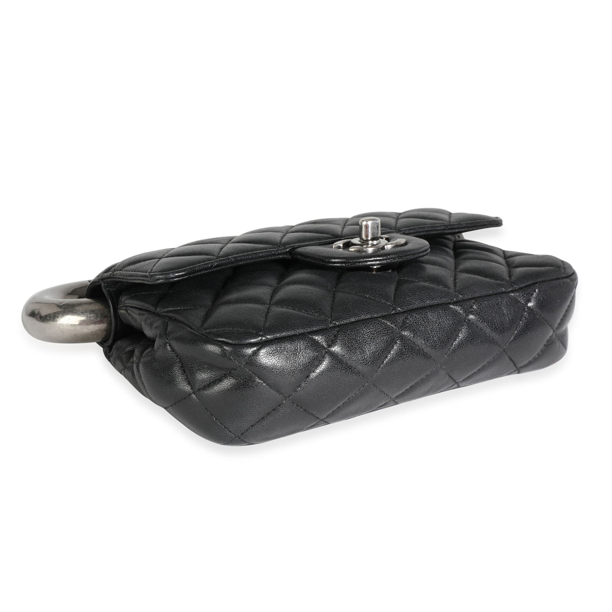 Chanel Black Quilted Lambskin Metal Bar Flap Bag, myGemma