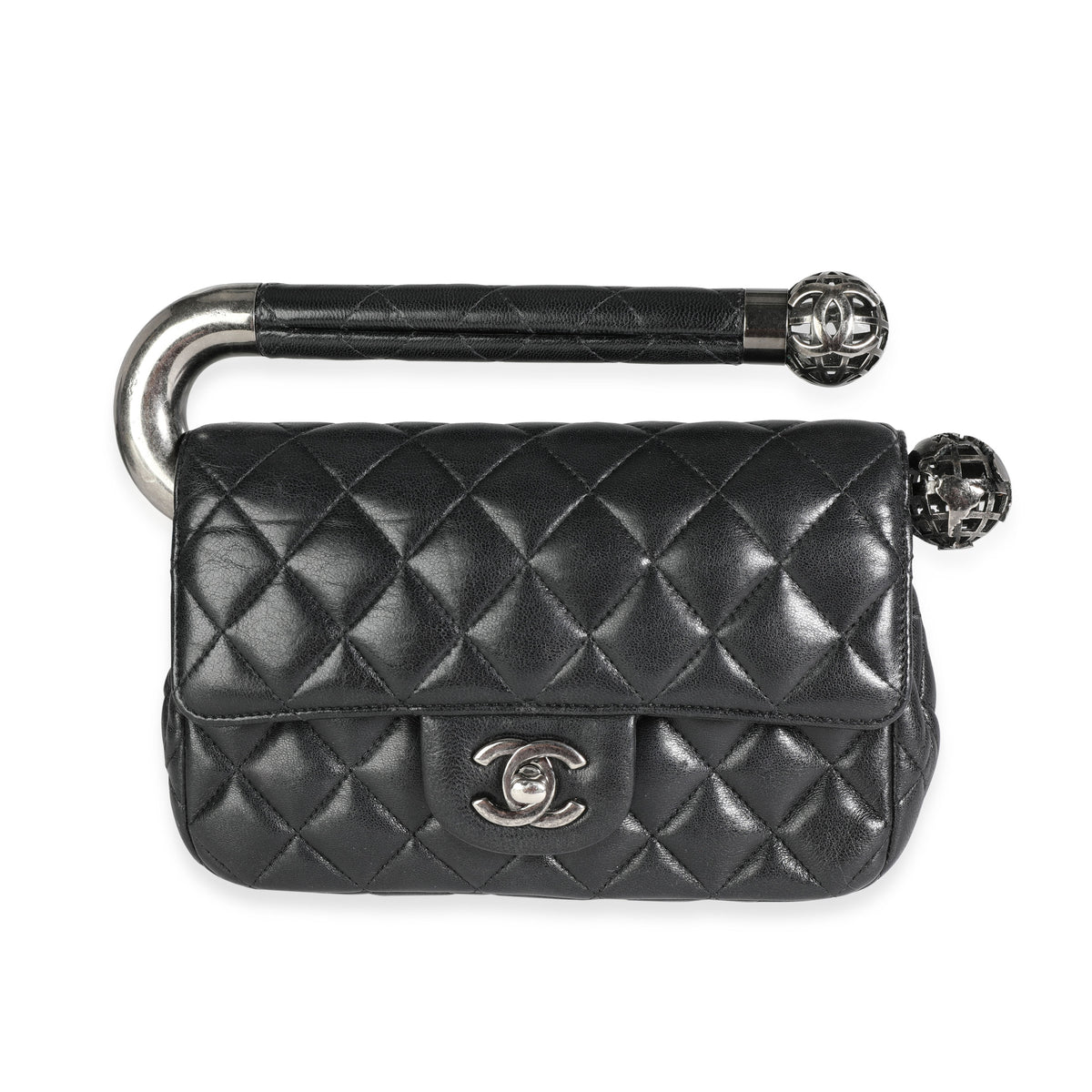 A BLACK QUILTED LEATHER SINGLE FLAP POUCH BAG, CHANEL, 2013