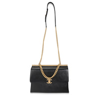 Chanel Black Quilted Calfskin Chain Handle Shopping Bag