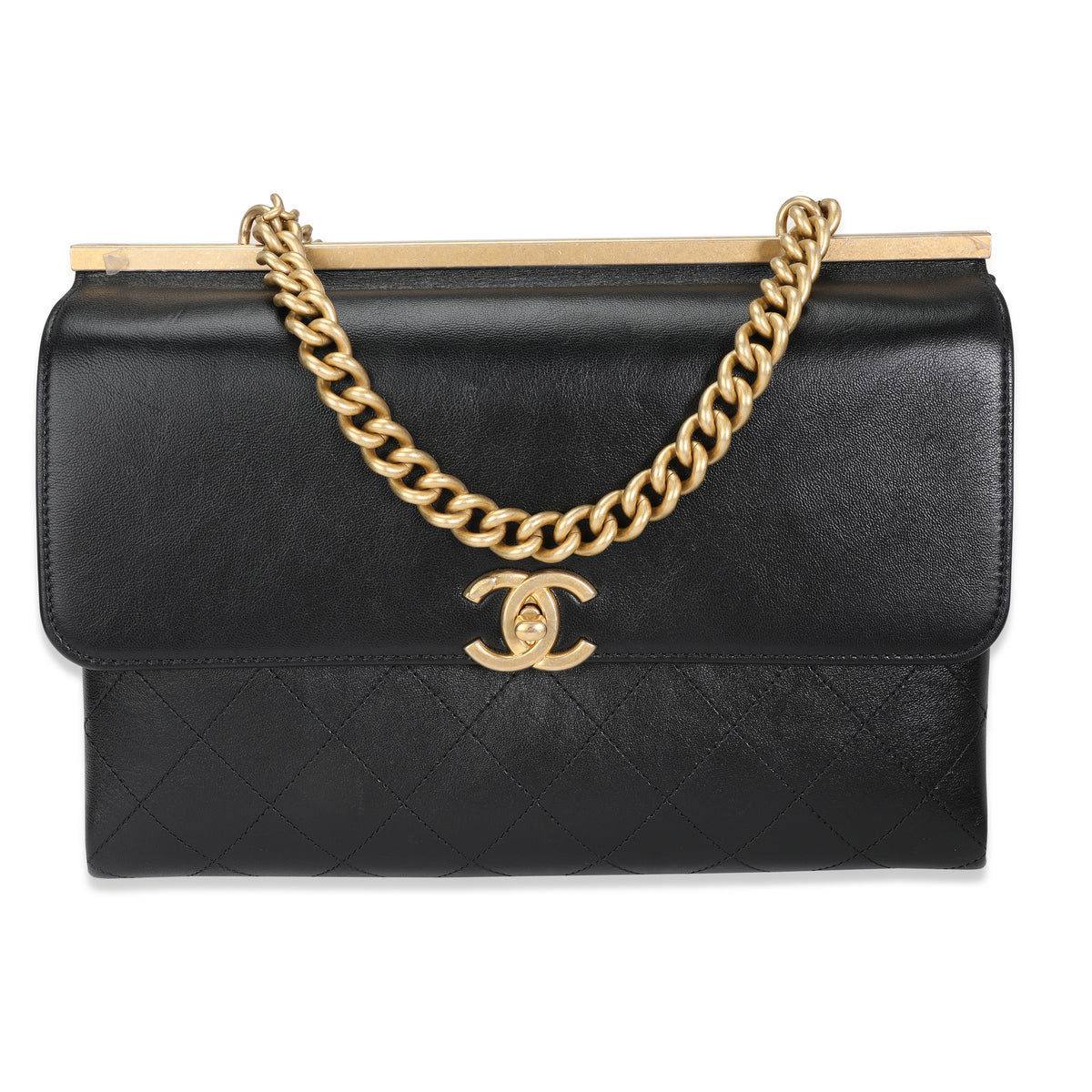 Chanel Black Quilted Calfskin Chain Handle Shopping Bag, myGemma