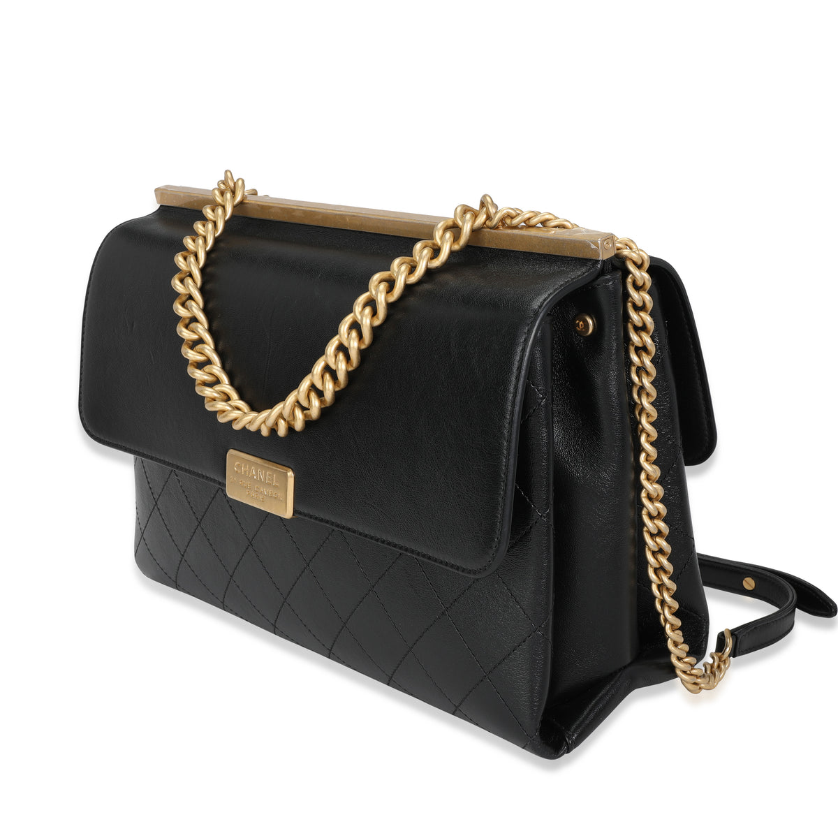 Black Quilted Chain Strap Bag - CHARLES & KEITH CA