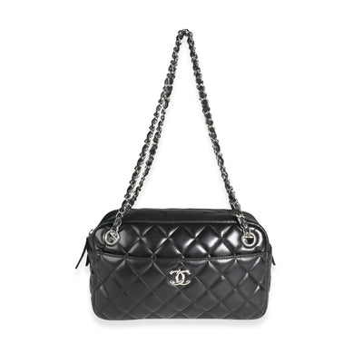 Chanel Black Quilted Lambskin Classic Camera Case