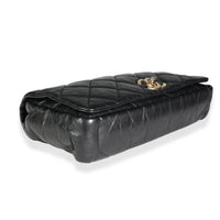 Chanel Paris-Bombay Black Aged Quilted Calfskin Pondicherry Flap Bag