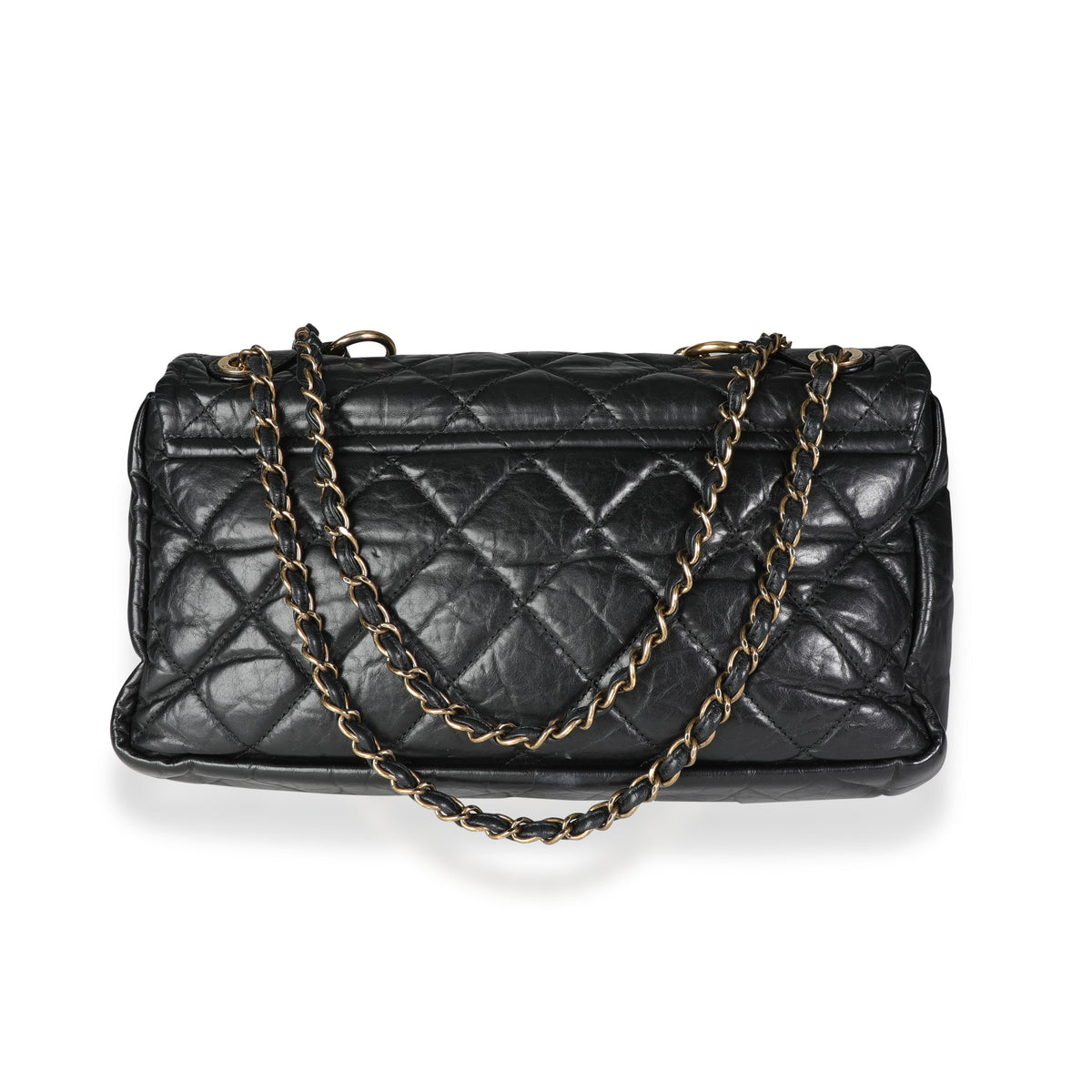 CHANEL Washed Lambskin Quilted Mini Chain Around Flap Black | FASHIONPHILE