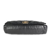 Chanel Paris-Bombay Black Aged Quilted Calfskin Pondicherry Flap Bag