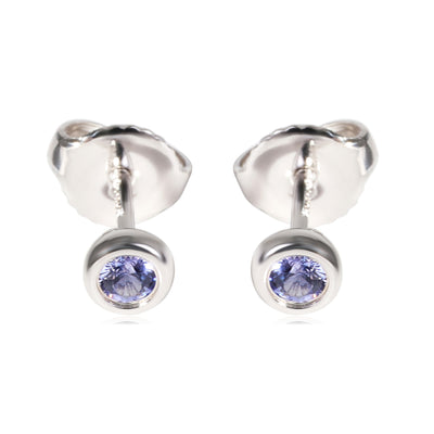 Tiffany & Co. Elsa Peretti Tanzanite Stud Earring in  Sterling Silver