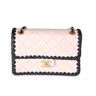 Chanel Beige Lambskin & Black Whipstitch My Own Mini Frame Bag