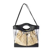 PVC & Black Calfskin Raffia  31 Shopping Tote