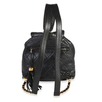 Chanel Vintage Black Quilted Lambskin Backpack