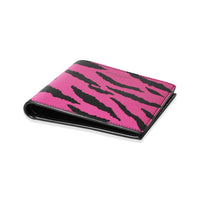 Saint Laurent Pink Tiger Stripe Grain De Poudre Leather East/West Wallet