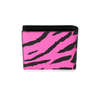 Saint Laurent Pink Tiger Stripe Grain De Poudre Leather East/West Wallet