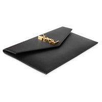 Saint Laurent Black Grain De Poudre Leather Uptown Pouch