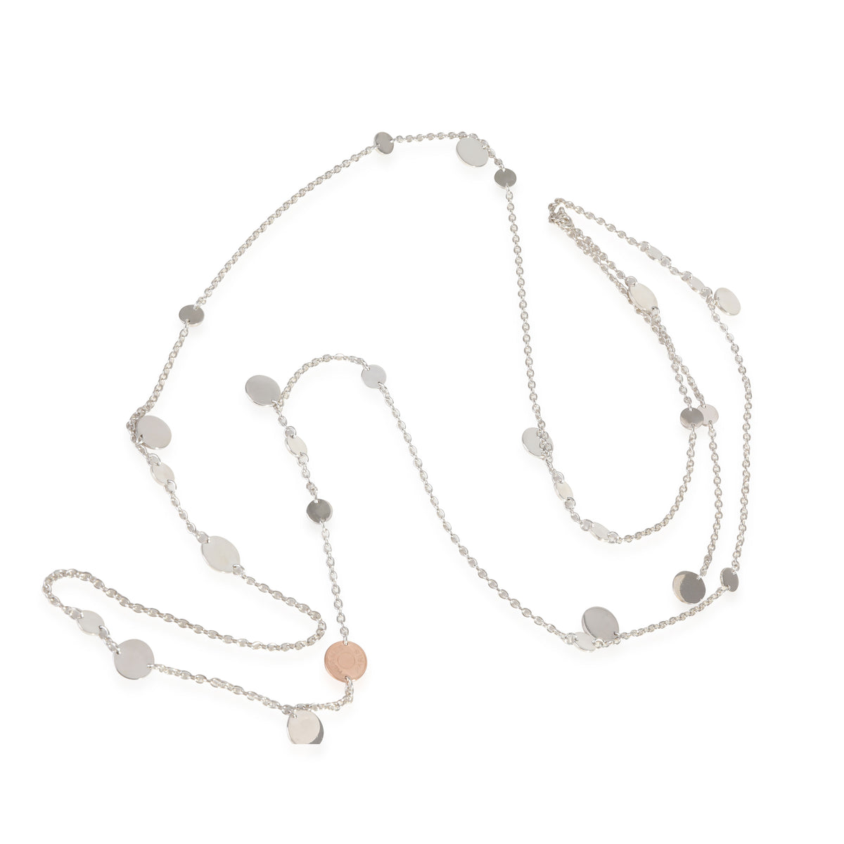 Hermès Confettis  Necklace in 18k Pink Gold/Sterling Silver