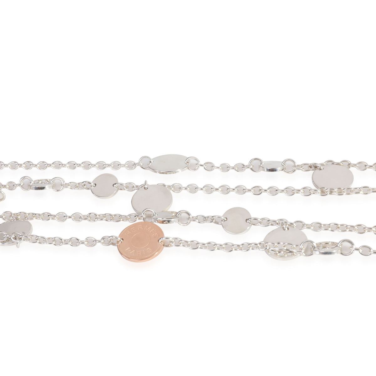 Hermès Confettis  Necklace in 18k Pink Gold/Sterling Silver