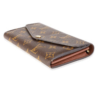 Louis Vuitton Monogram Canvas & Brown Leather Sarah Wallet