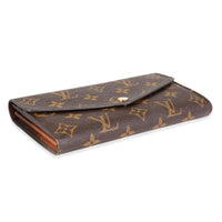 Louis Vuitton Monogram Canvas & Brown Leather Sarah Wallet