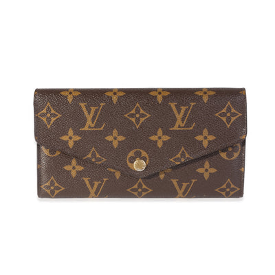 Louis Vuitton Monogram Canvas & Brown Leather Sarah Wallet