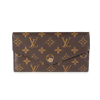 Louis Vuitton Monogram Canvas & Brown Leather Sarah Wallet