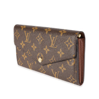 Louis Vuitton Monogram Canvas & Brown Leather Sarah Wallet