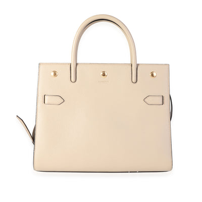 Burberry Beige Calfskin Medium Title Bag