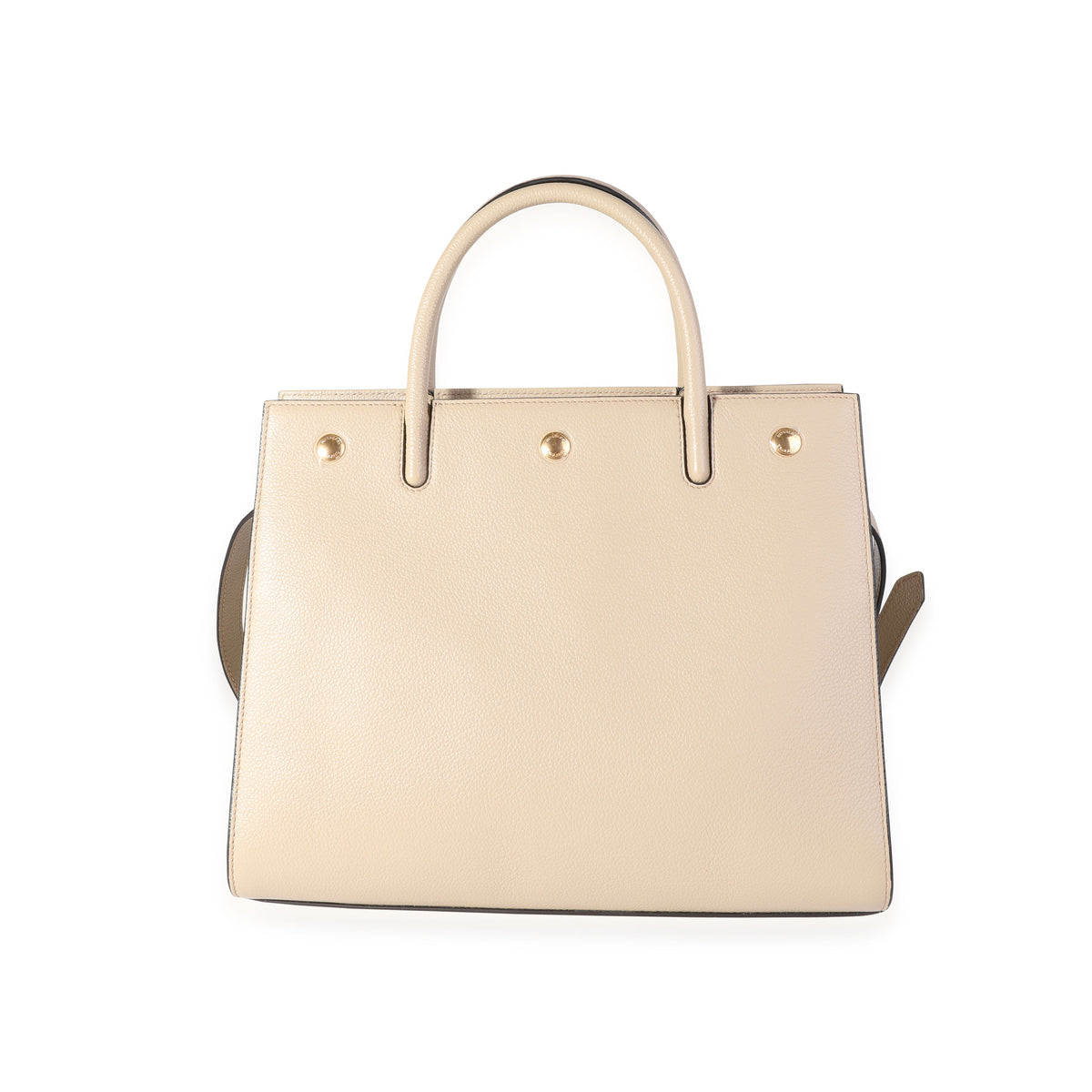 Burberry Beige Calfskin Medium Title Bag