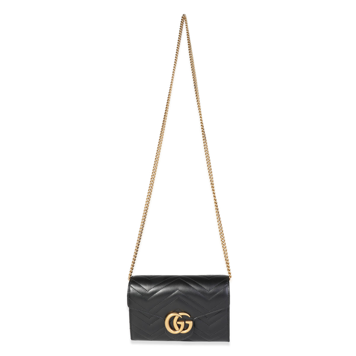 Gucci Black Matelassé GG Marmont Mini Bag