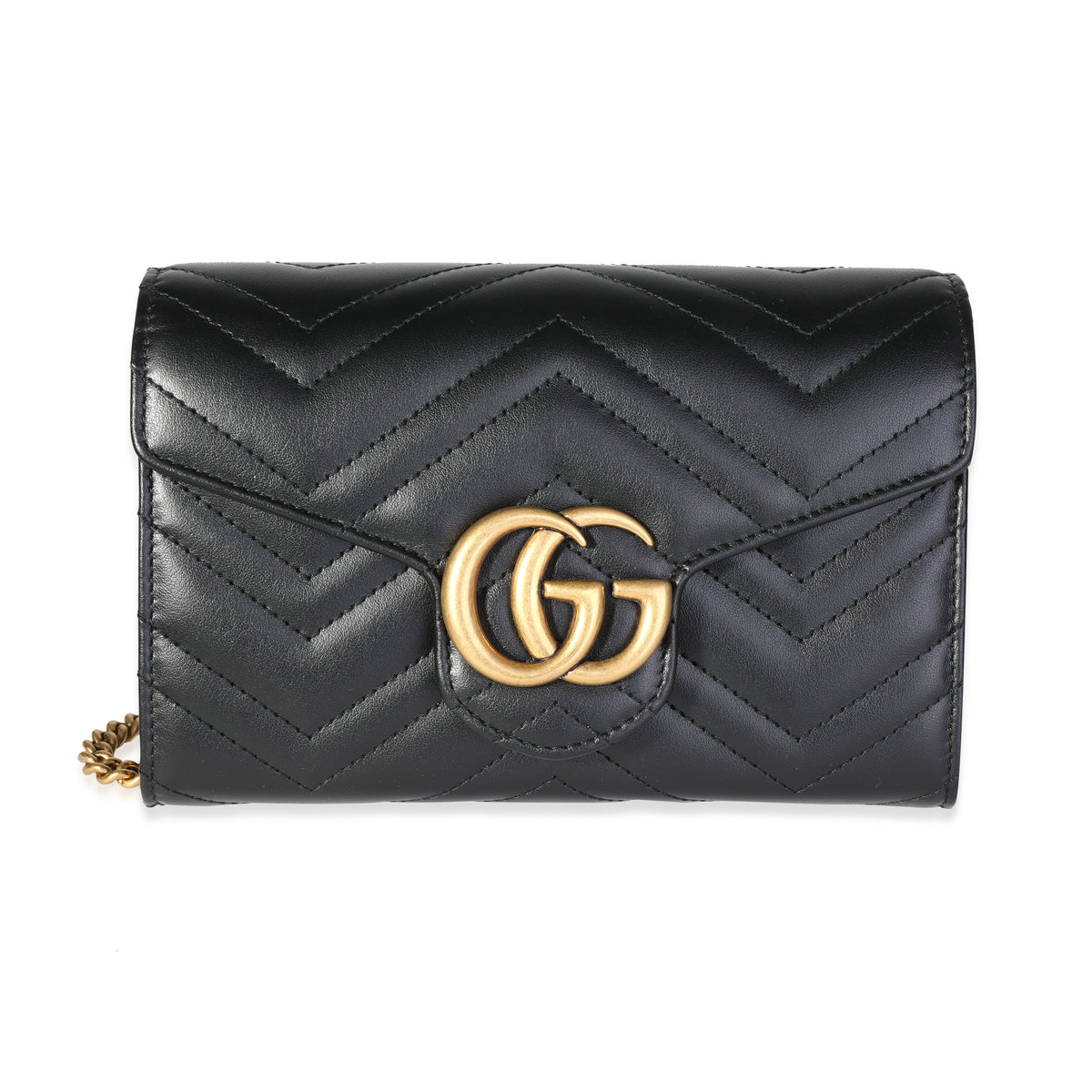 Gucci Black Matelassé GG Marmont Mini Bag