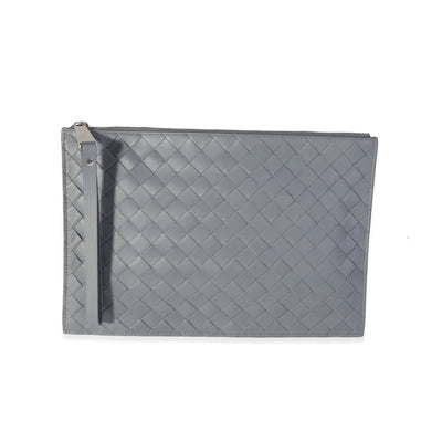 Bottega Veneta Thunder Intrecciato Leather Wristlet Zip Case