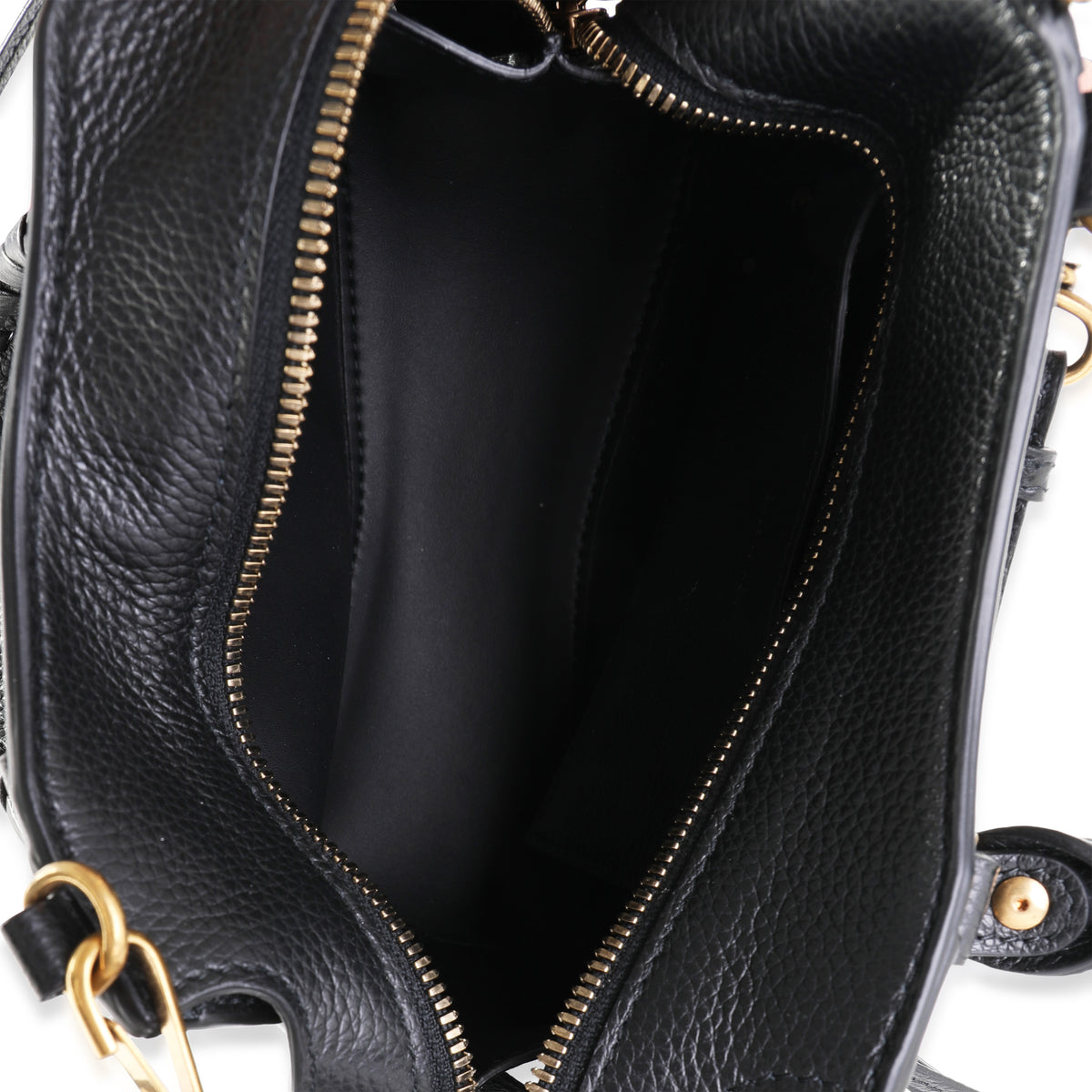 Black Grained Calfskin Neo Classic Nano Bag