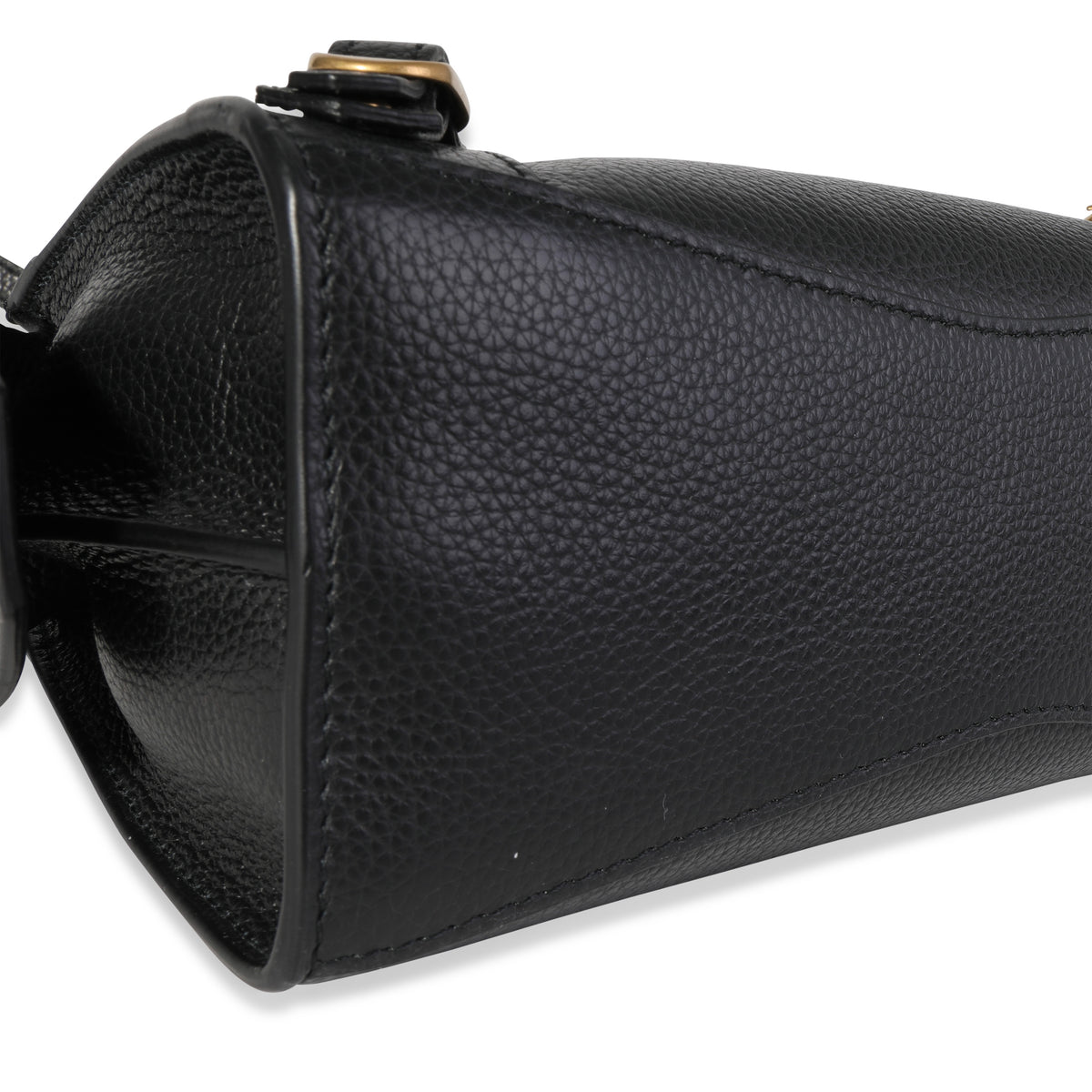 Black Grained Calfskin Neo Classic Nano Bag