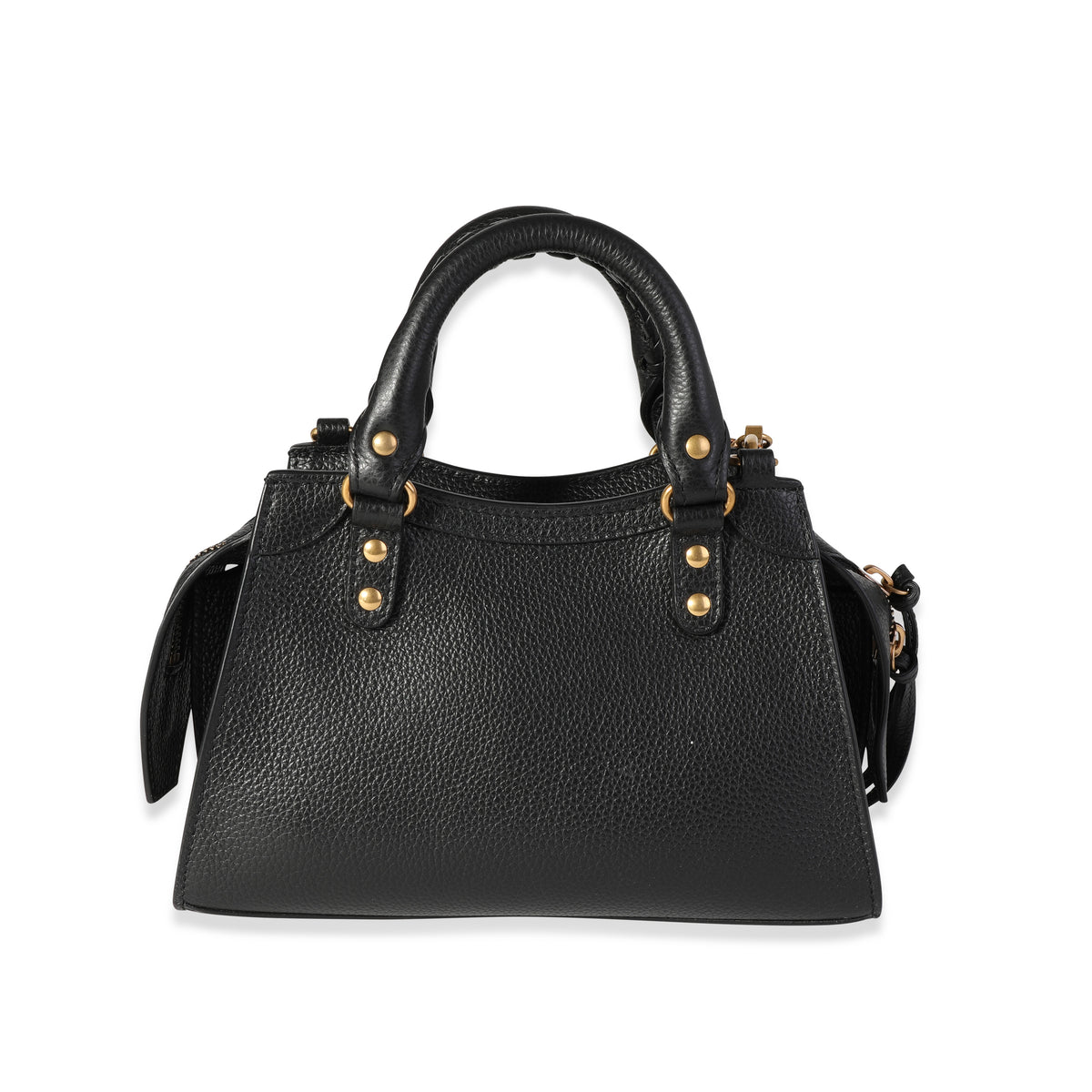 Black Grained Calfskin Neo Classic Nano Bag