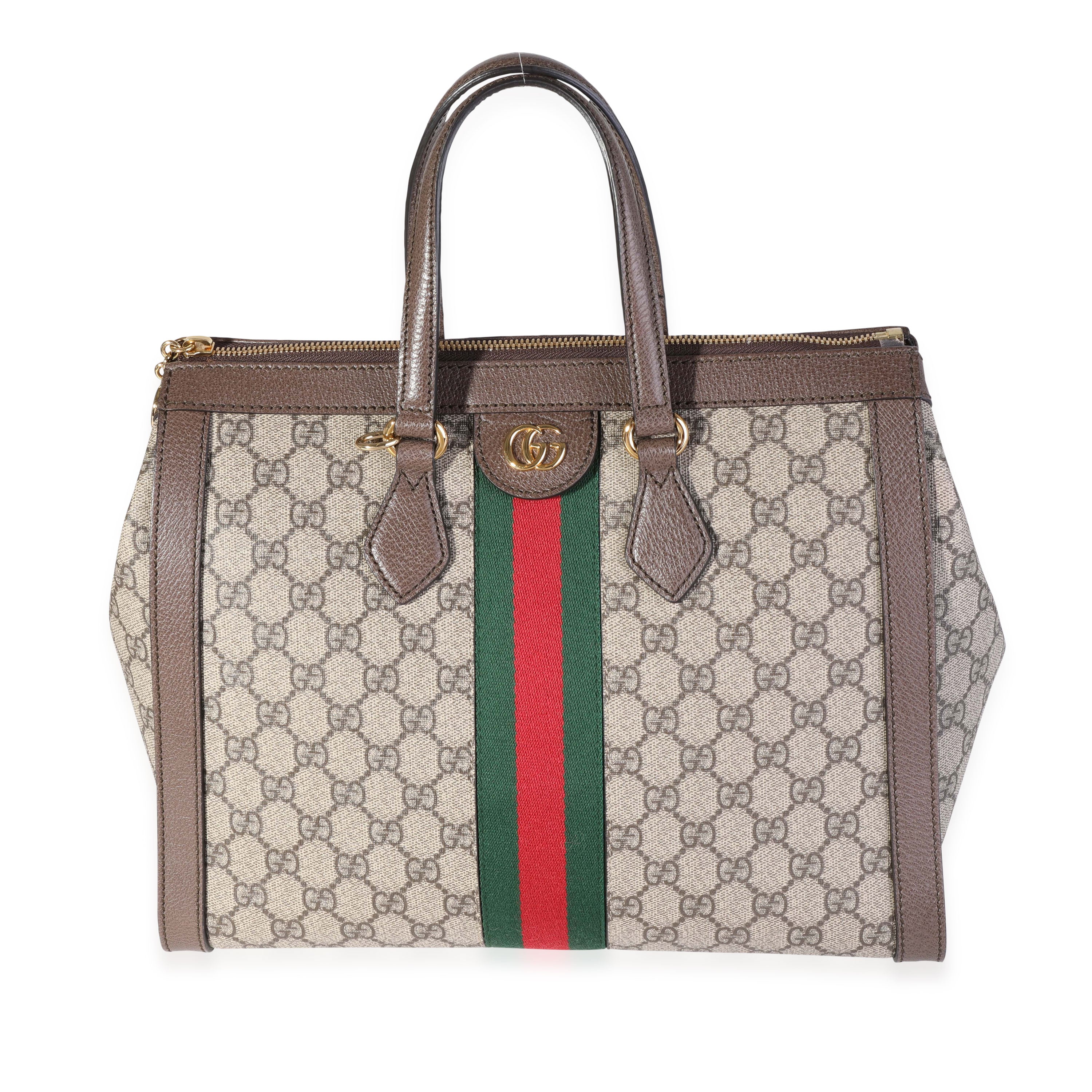 GUCCI GG Supreme Monogram Textured Calfskin Web Mini Ophidia Top