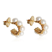 Stephen Dweck Pearl Hoop Earring in 18k Yellow Gold