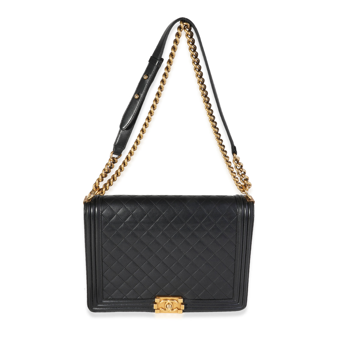 Chanel Black Quilted Lambskin XL Boy Bag