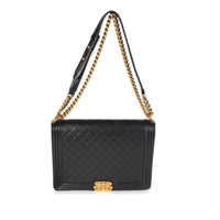 Chanel Black Quilted Lambskin XL Boy Bag