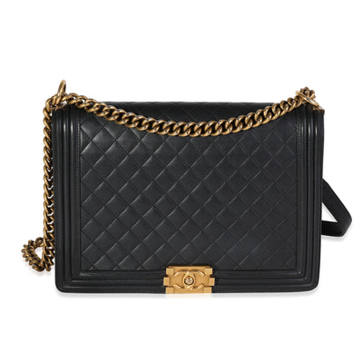 Chanel Black Quilted Lambskin XL Boy Bag