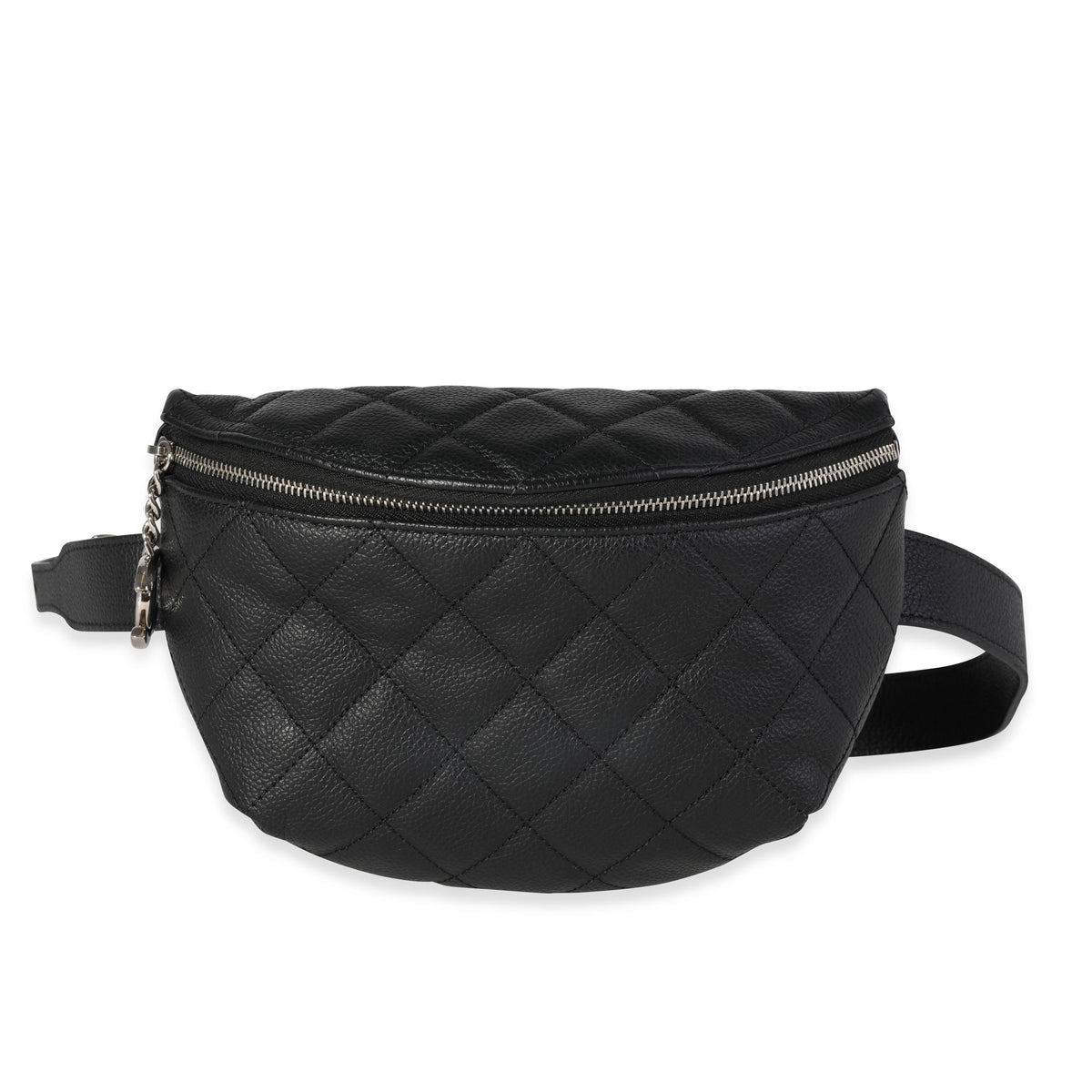 Chanel Uniform Black Quilted Caviar Waist Belt Bag, myGemma