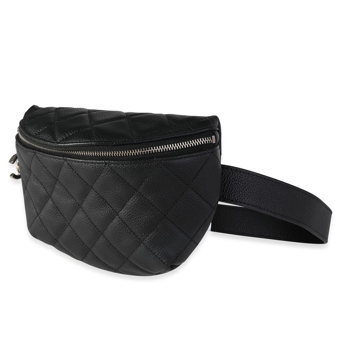 Chanel Uniform Black Quilted Leather Waist-Belt Bag at 1stDibs