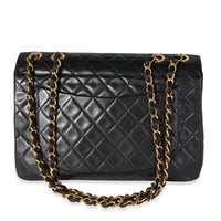 Chanel Vintage Black Quilted Lambskin XL Flap Bag