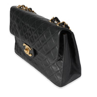 Chanel Vintage Black Quilted Lambskin XL Flap Bag