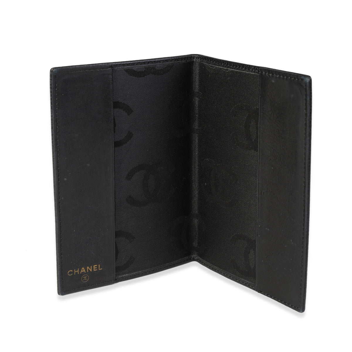 Chanel Black Caviar Timeless Passport Case