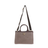 Prada Brown Paglia & Canapa Shopping Tote