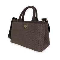 Prada Brown Paglia & Canapa Shopping Tote