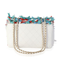 Chanel White Calfskin and Multicolor Tweed Paris-Cuba Rum Flap Bag