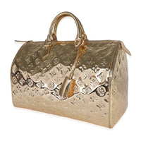 Louis Vuitton Limited Edition Gold Monogram Miroir Speedy 35