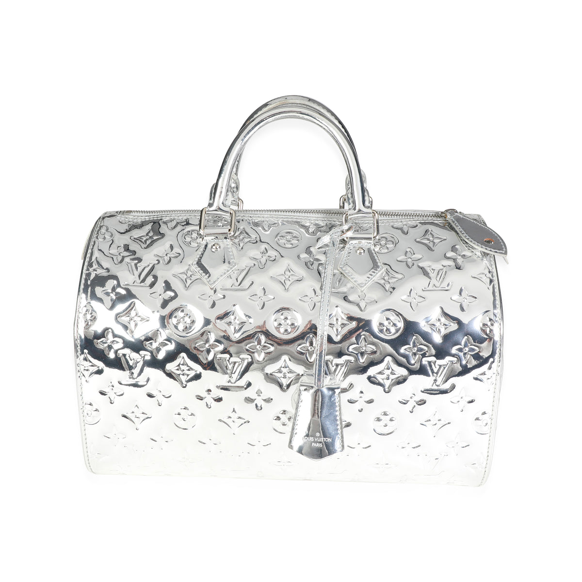 Louis Vuitton Limited Edition Silver Monogram Miroir Speedy 30 Bag Louis  Vuitton